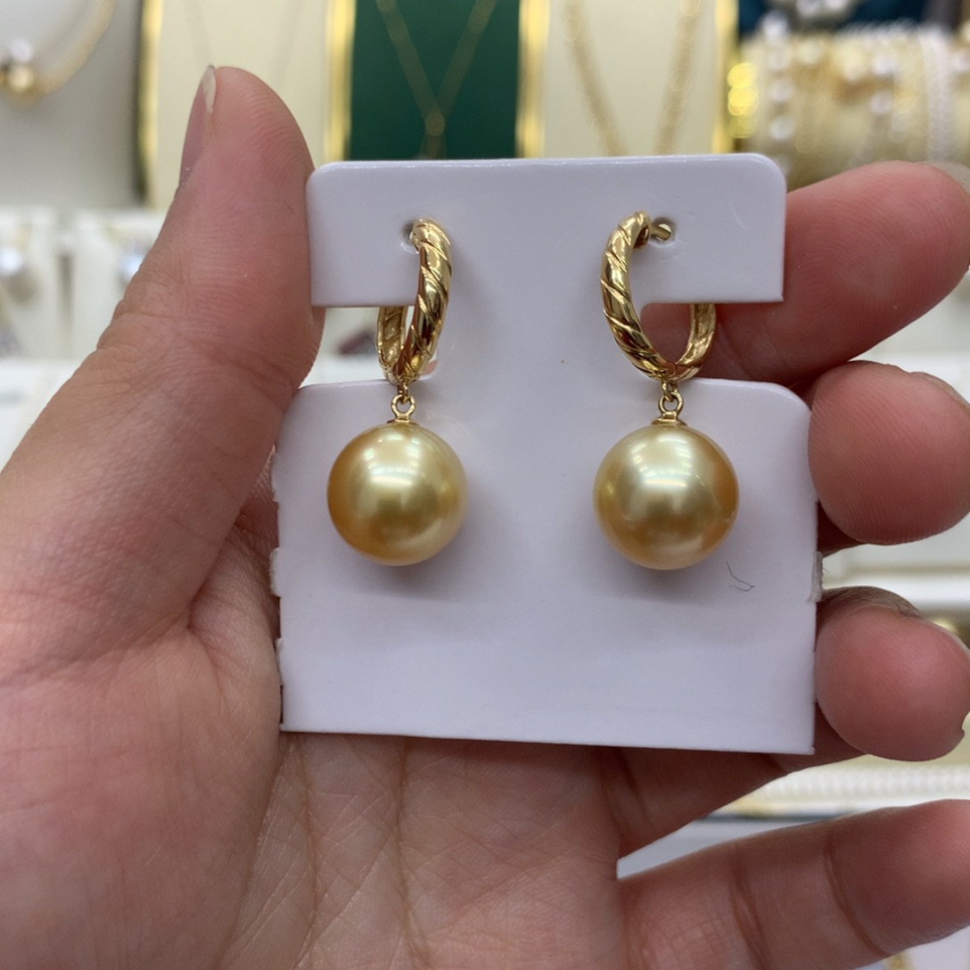 海水珍珠耳饰18K金镶嵌丨*姐