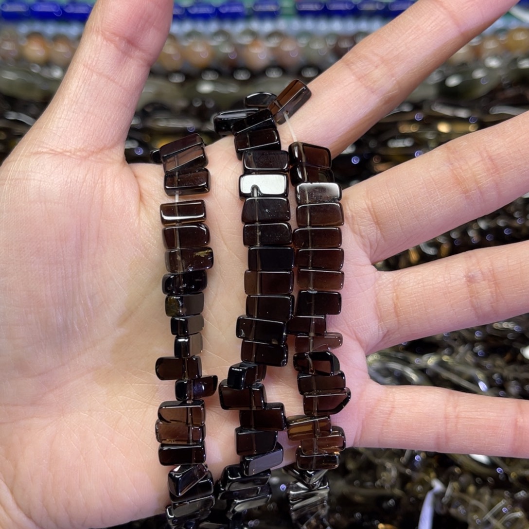 玛瑙/玉髓散珠茶晶卡10一条