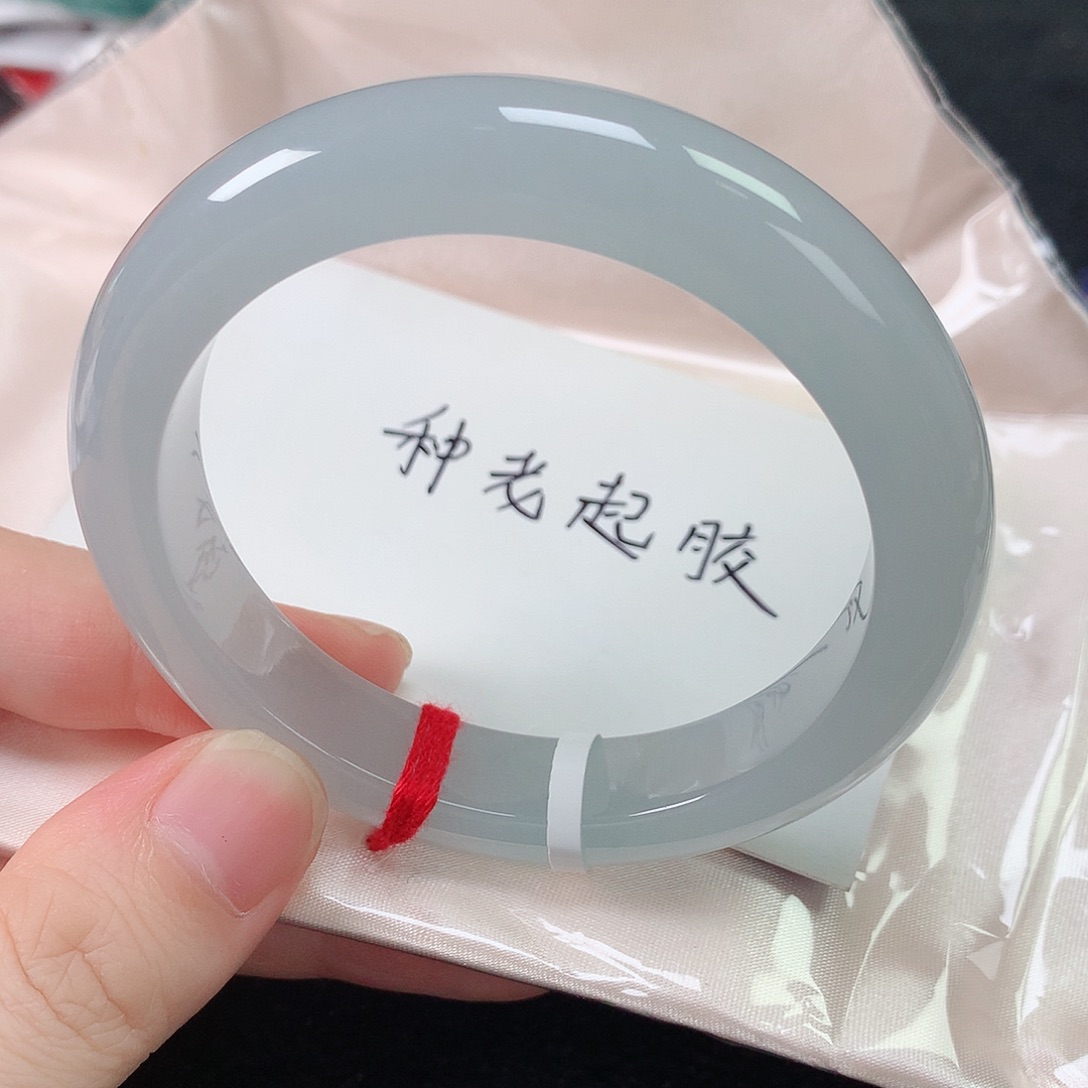 未镶嵌手镯翡翠缅甸天然翡翠手镯56圈口