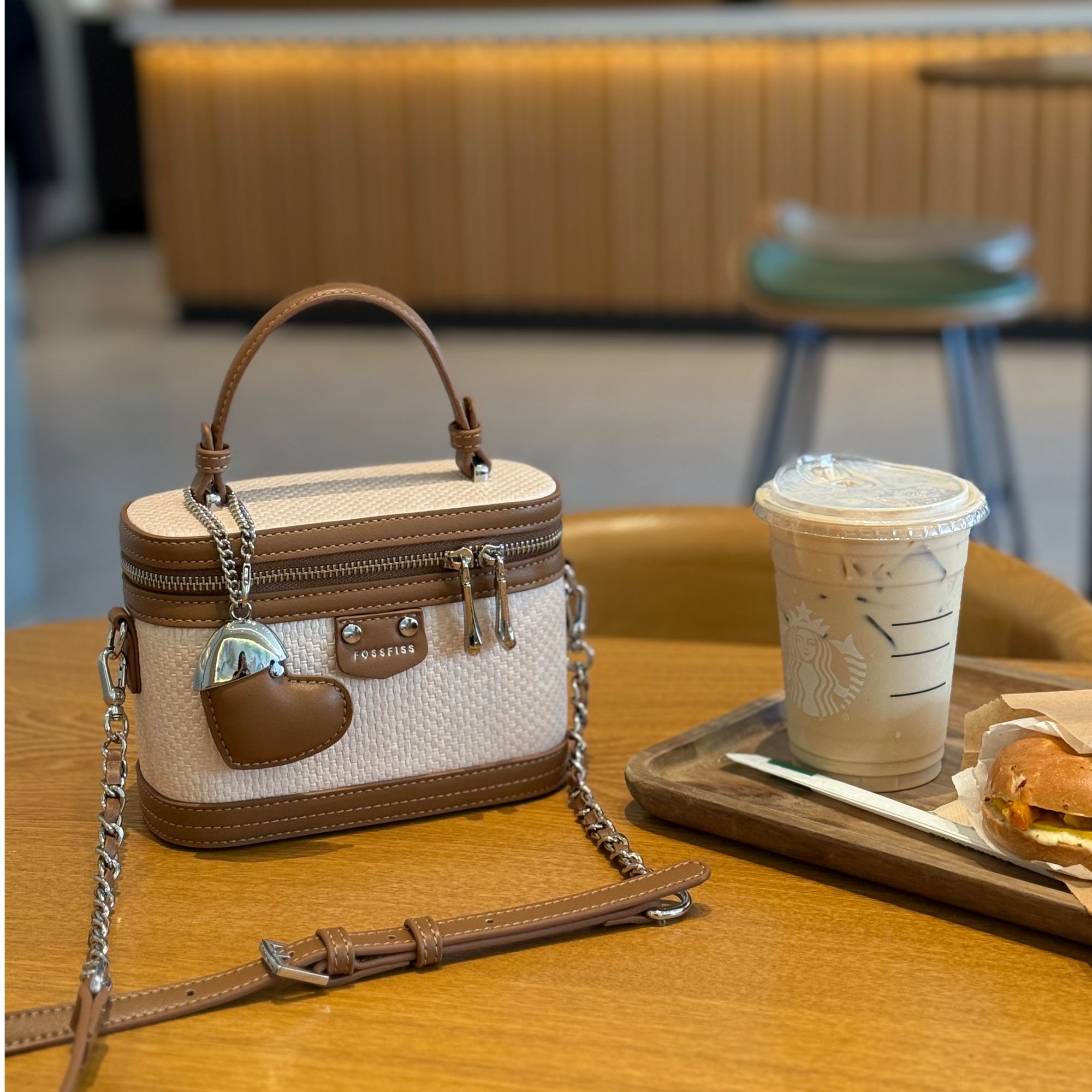 FOSSFISS【甜也】25新款百搭手提盒子包小众单肩斜挎包轻奢风时尚女