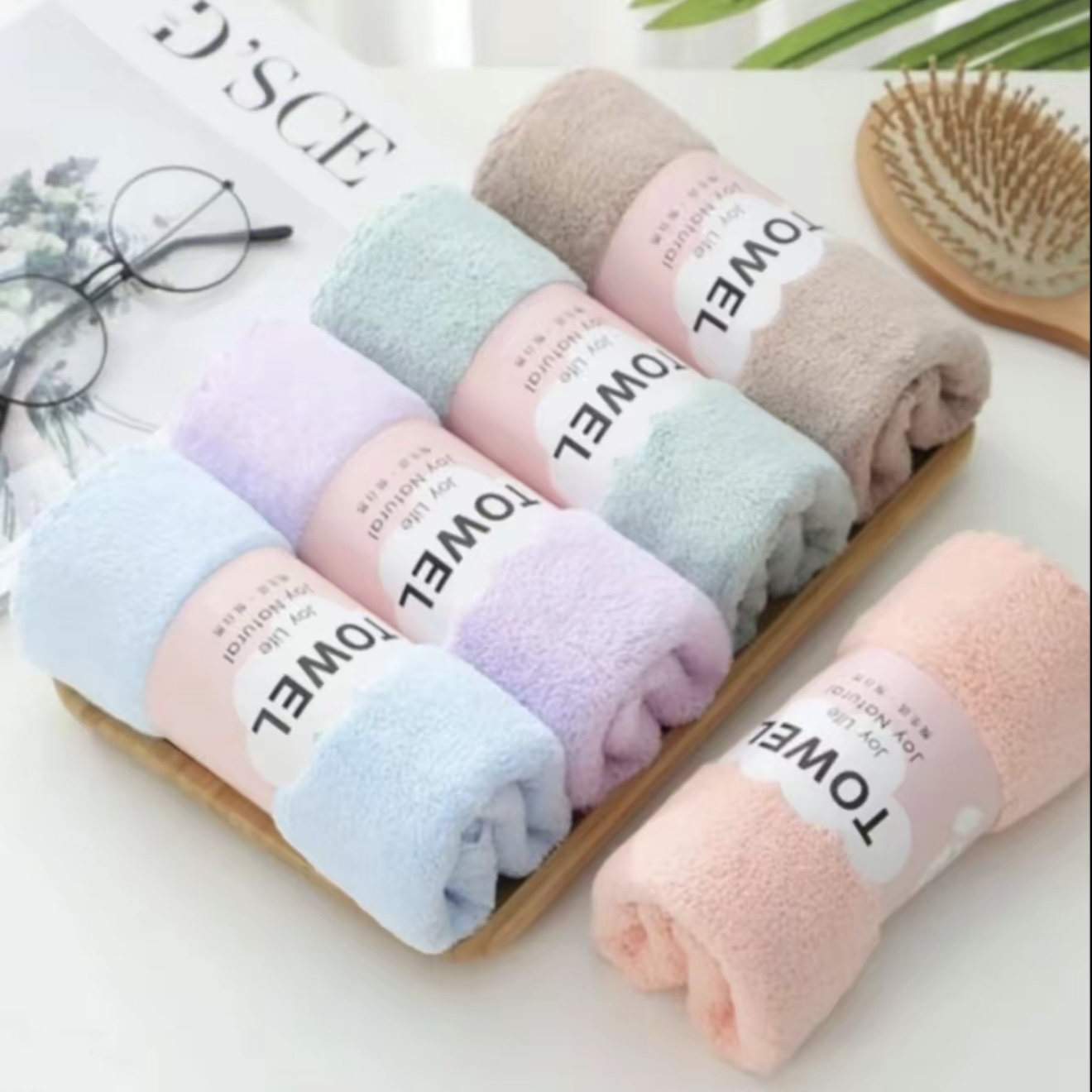 【五条洗脸毛巾】新款奶条耶耶毛巾亲肤吸水清洗脸麻花高颜值毛巾