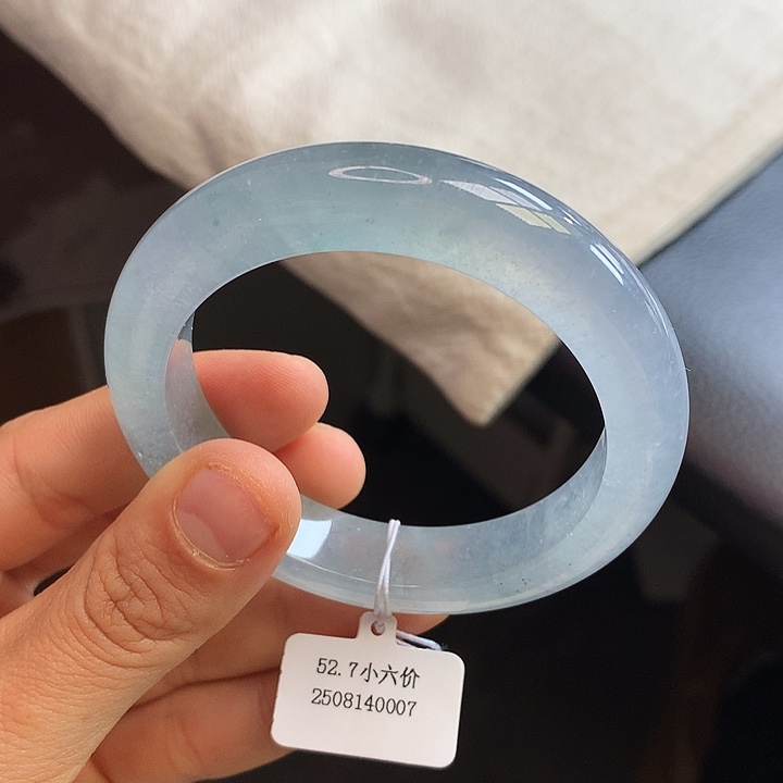 未镶嵌手镯翡翠53冰蓝紫正圈