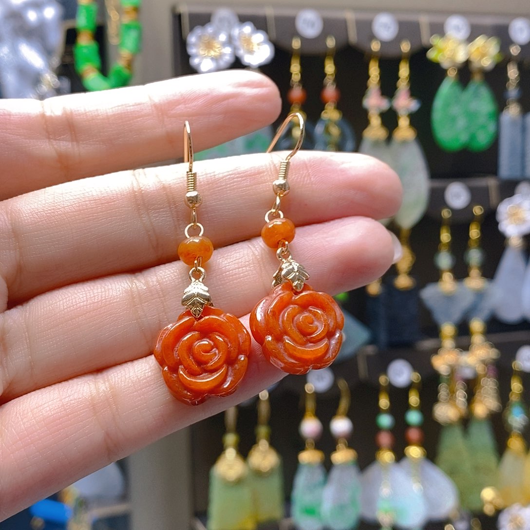 未镶嵌翡翠耳饰翡翠