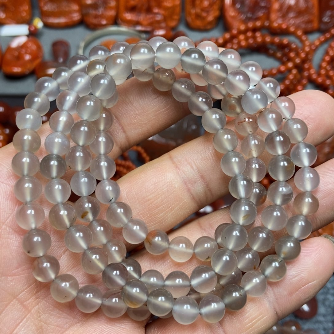 南红玛瑙手串未镶嵌7mm