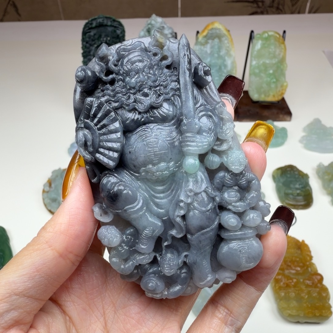 定制翡翠未镶嵌钟馗