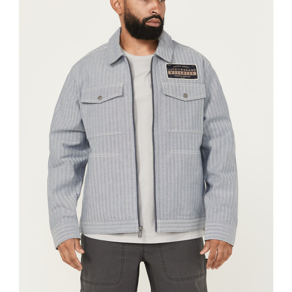 外贸重磅男士翻领百搭弹力水洗棉牛仔夹克外套休闲上衣1871