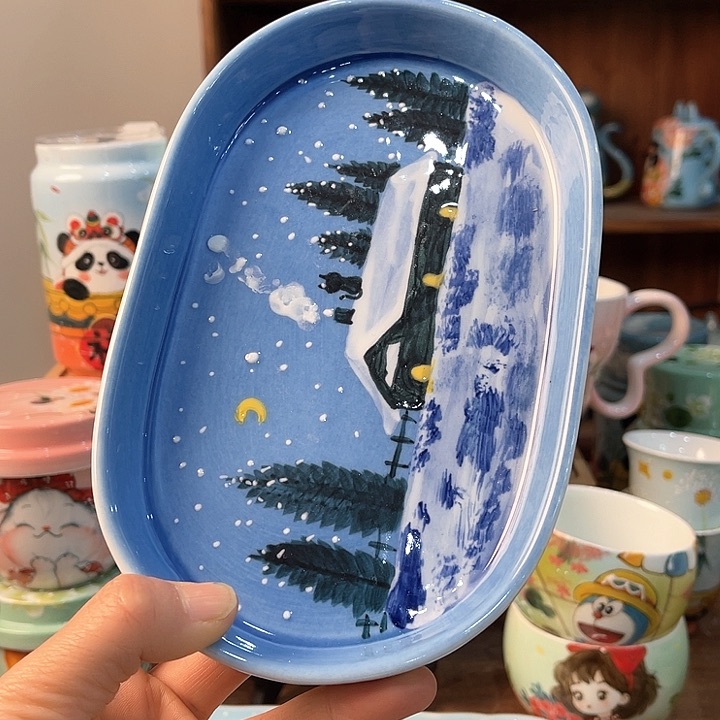 陶景德镇釉下手绘陶瓷 