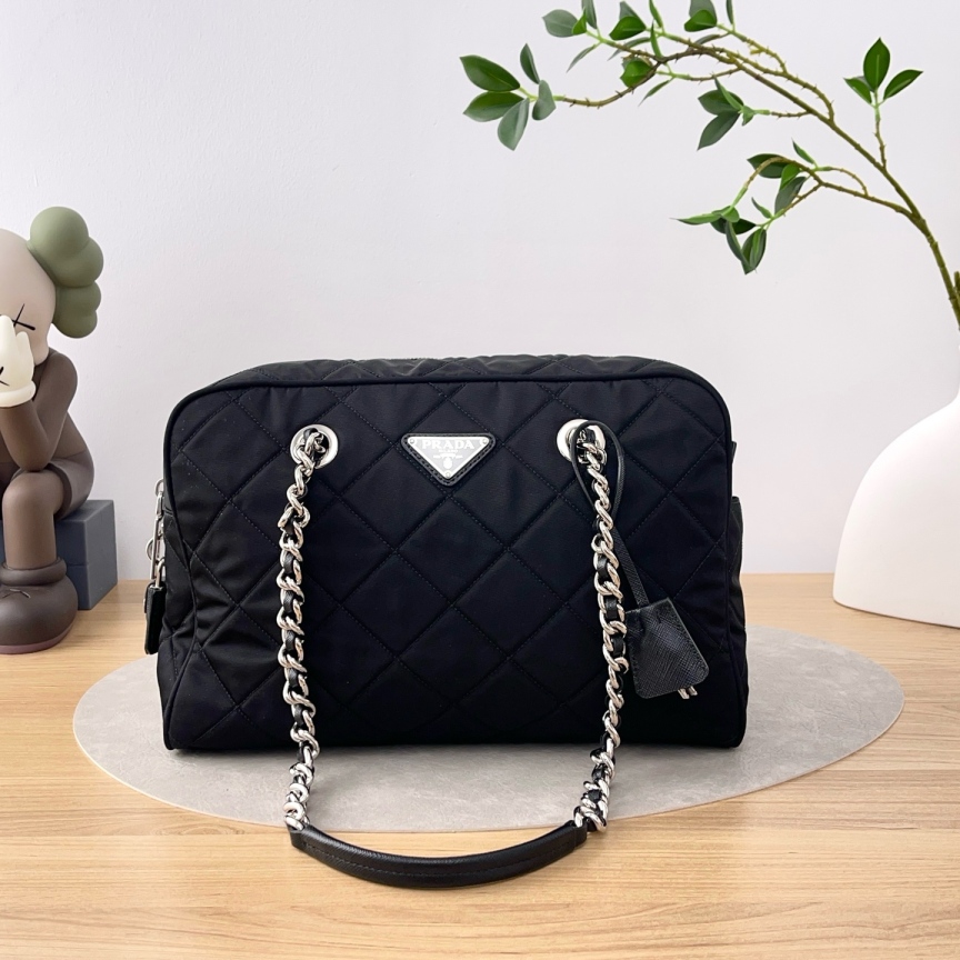 95新 Prada/普拉达 【九筒奢品】波士顿单肩包/4395