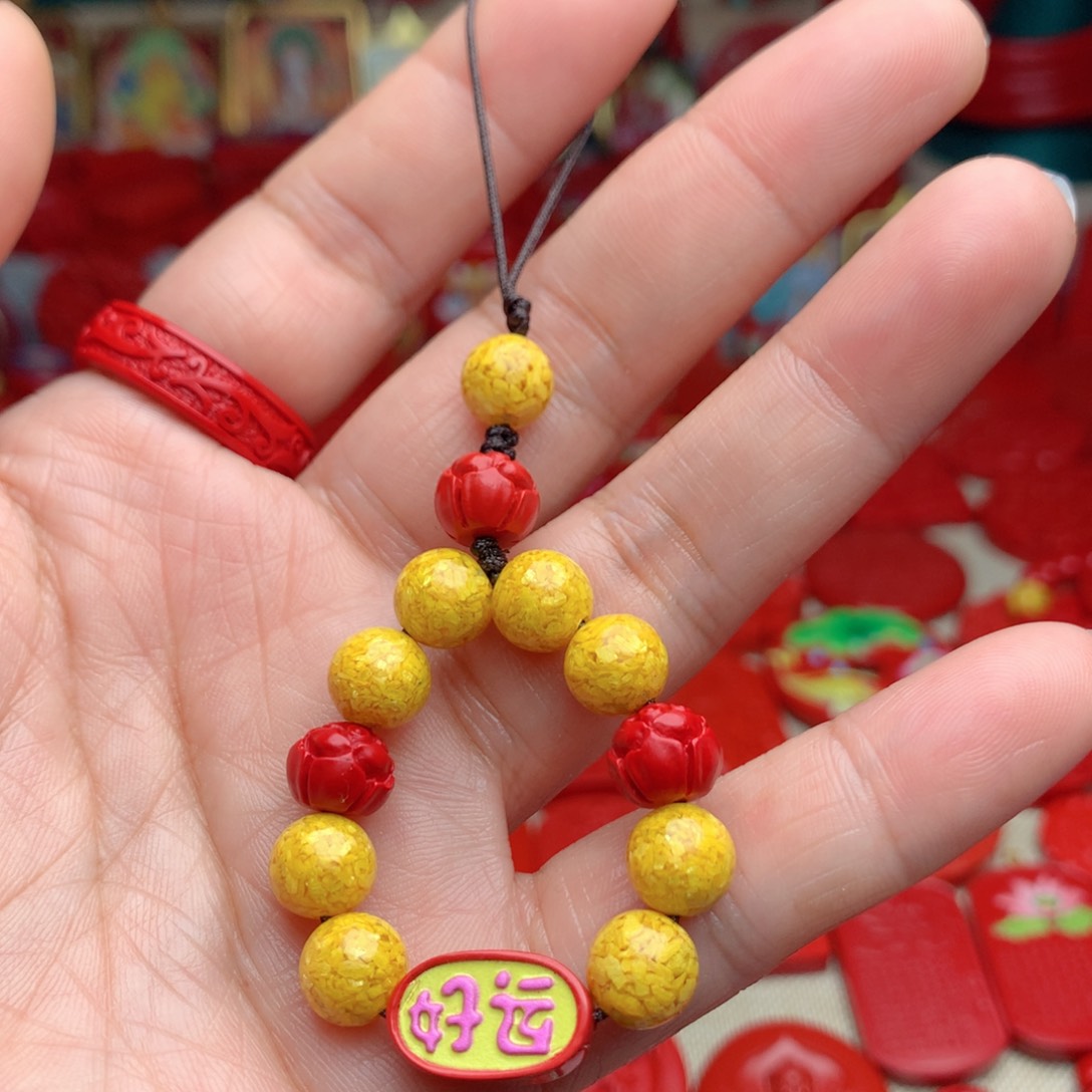 天然辰砂工艺品朱砂手机坠