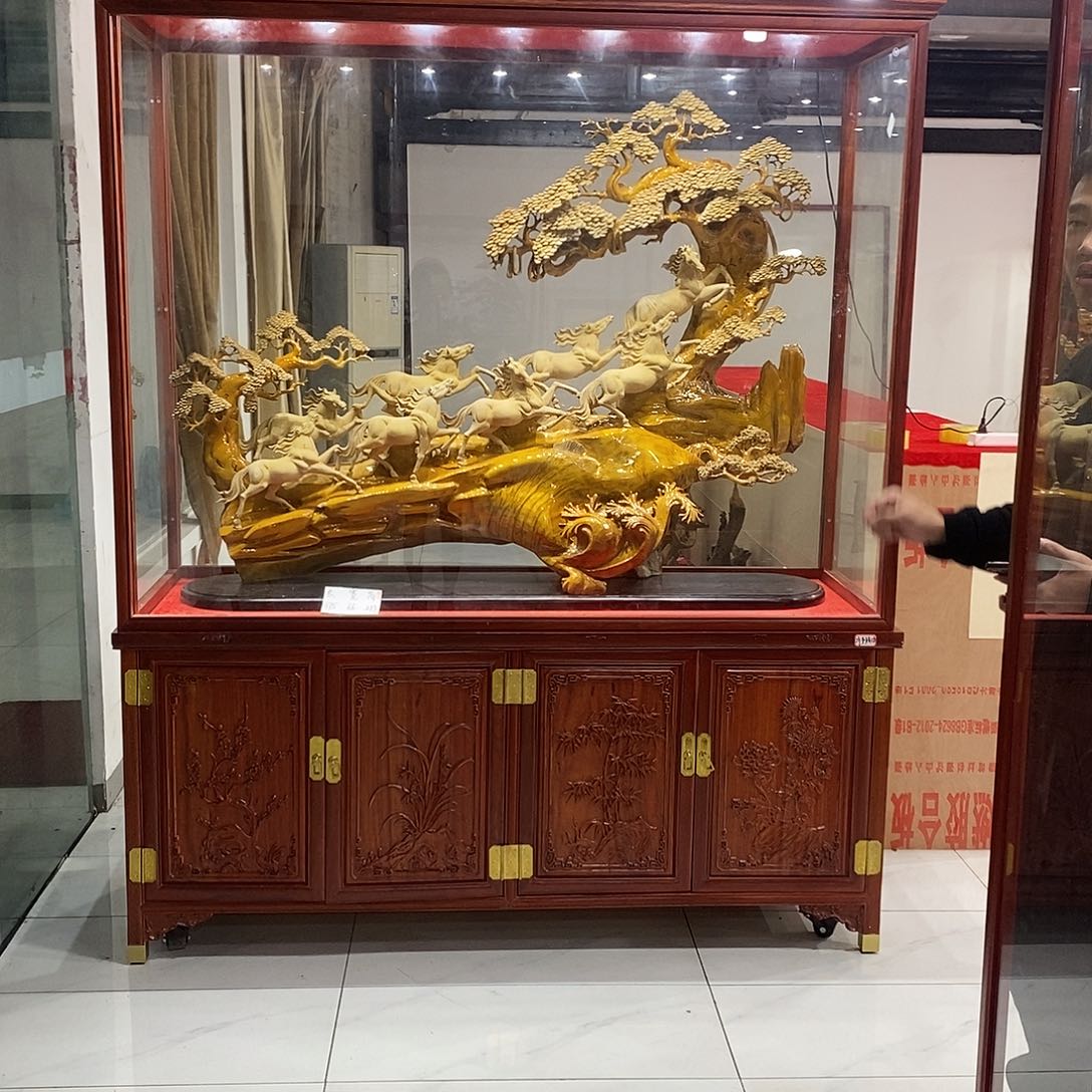 金丝楠蒲****车金丝楠摆件