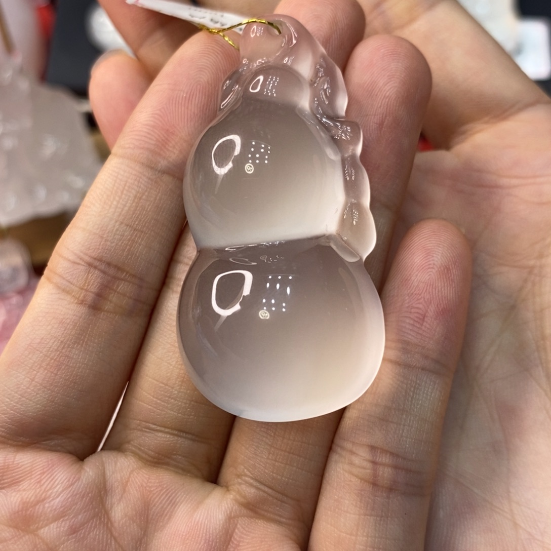 雨***金未镶嵌黑钢葫芦石英质玉