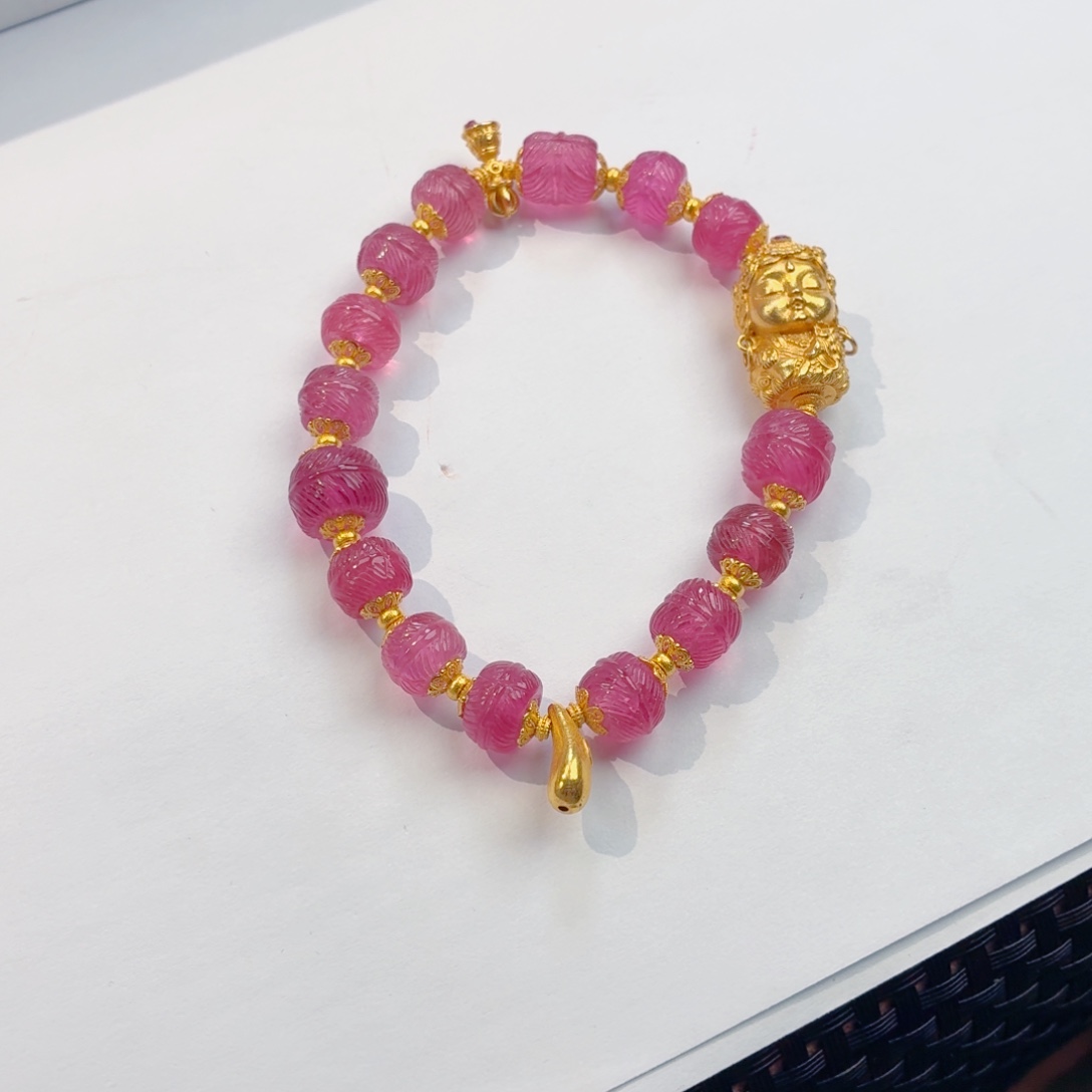 碧玺未镶嵌手链碧玺手链