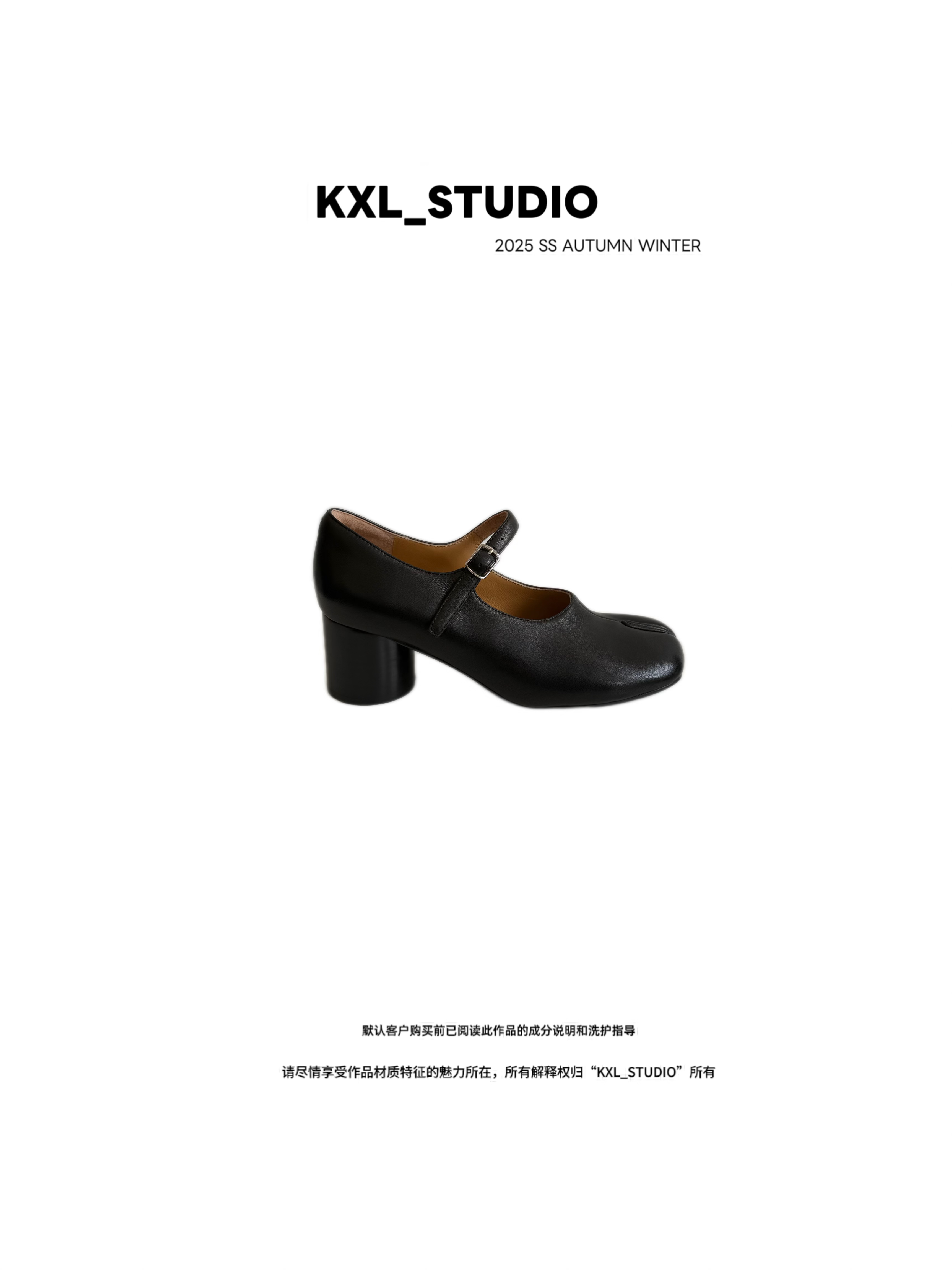 KXL-STUDIO | 经典Tabi分趾鞋_羊皮一字扣玛丽珍分趾鞋82723