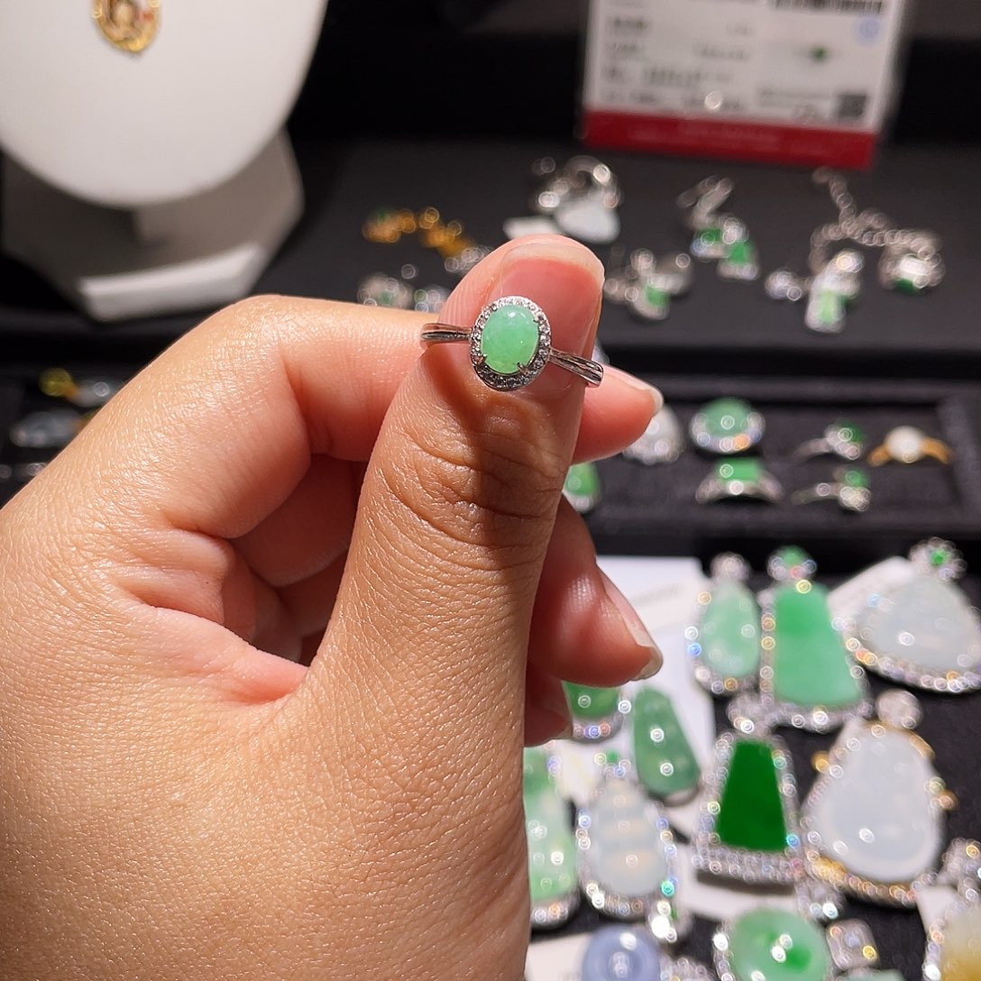 翡翠银S925镶嵌颈饰