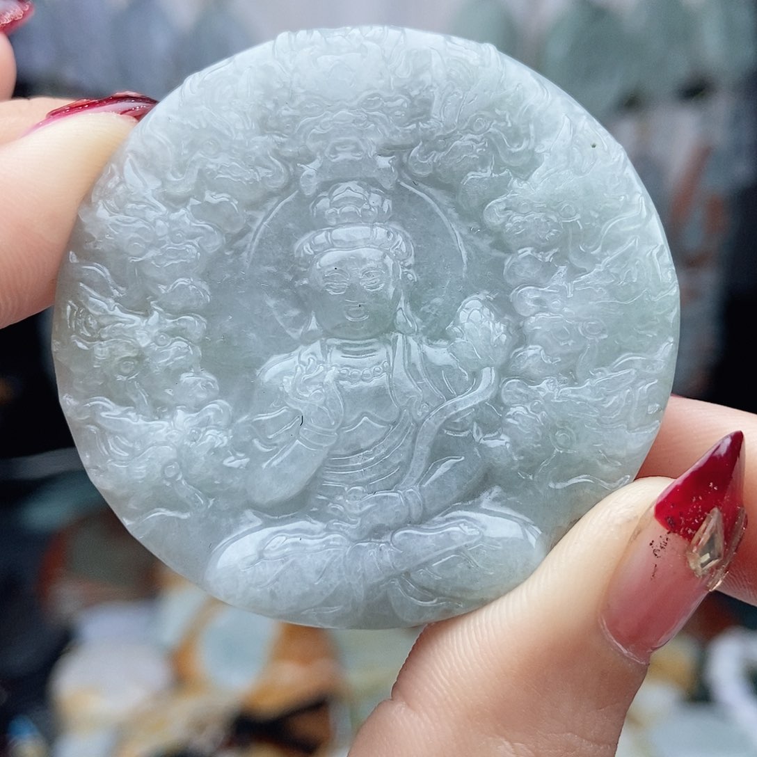 翡翠颈饰14K金镶嵌翡翠