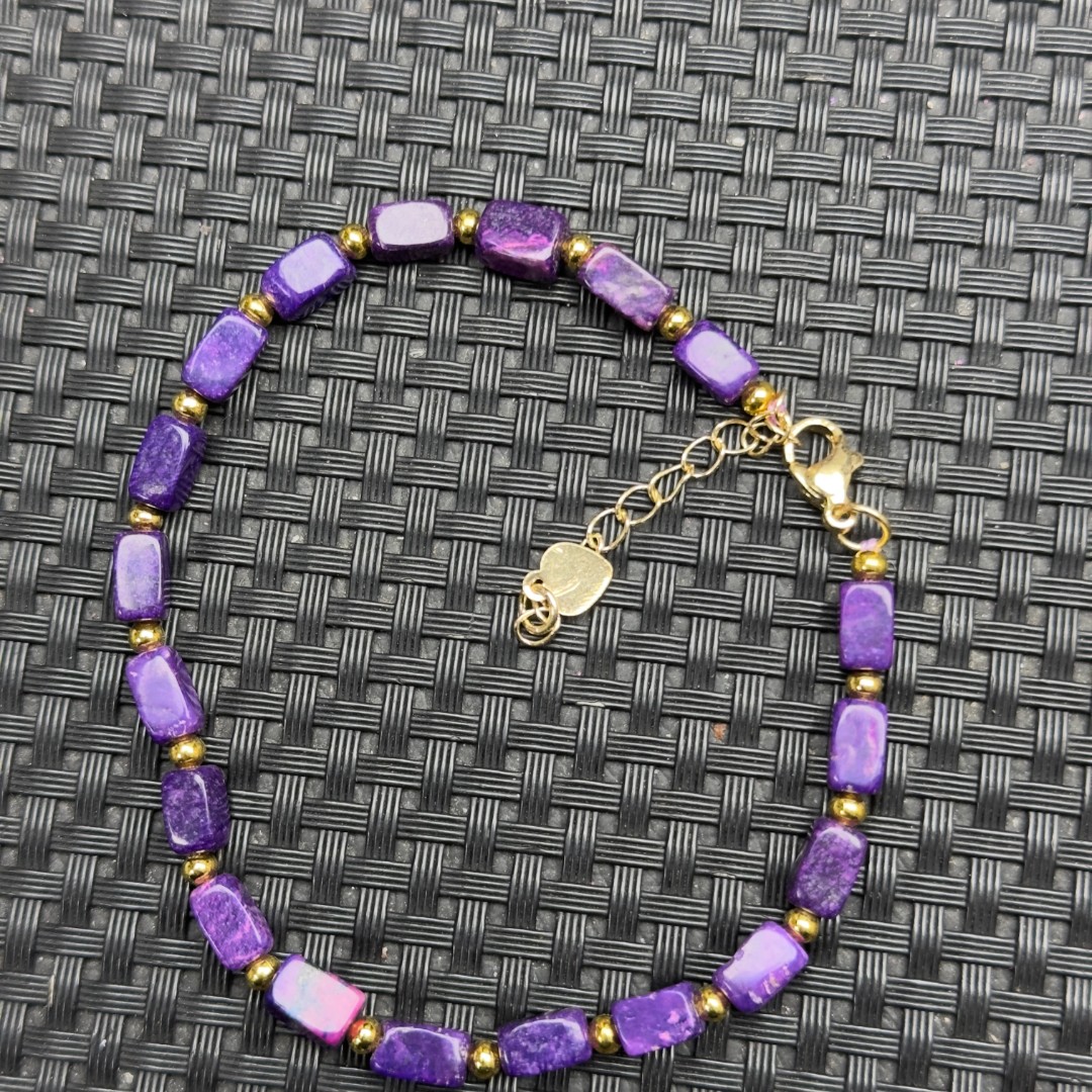 【天皓】TB21主播推荐款轻奢风常规紫色原石手串多样性发一件