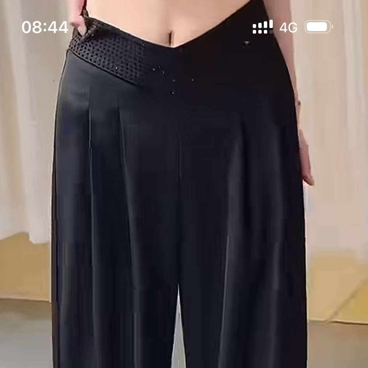 鑫丽铭腰头爱心钻阔腿裤