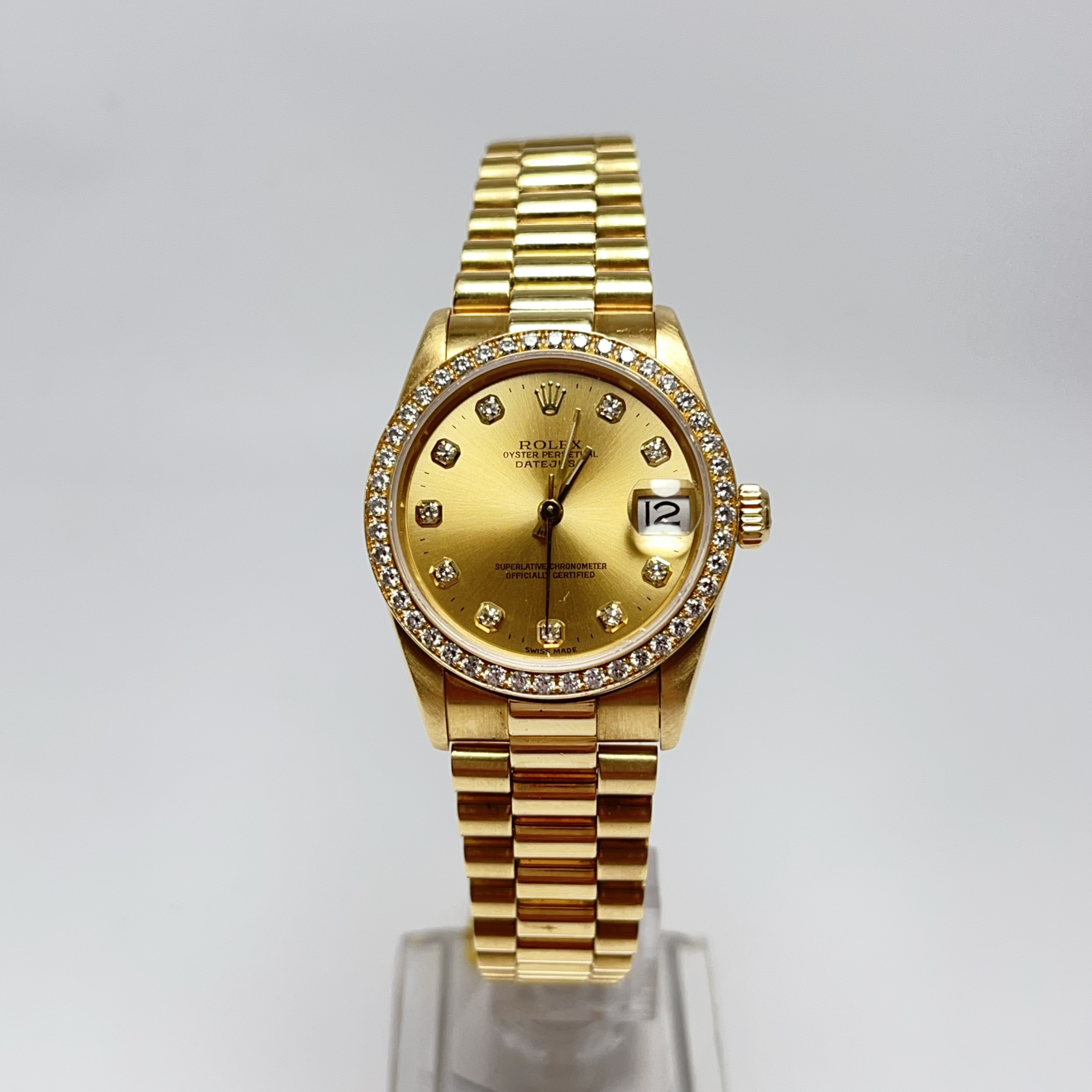 99新 Rolex/劳力士 68288/香槟金/原钻/31mm/18k黄金/自动机械
