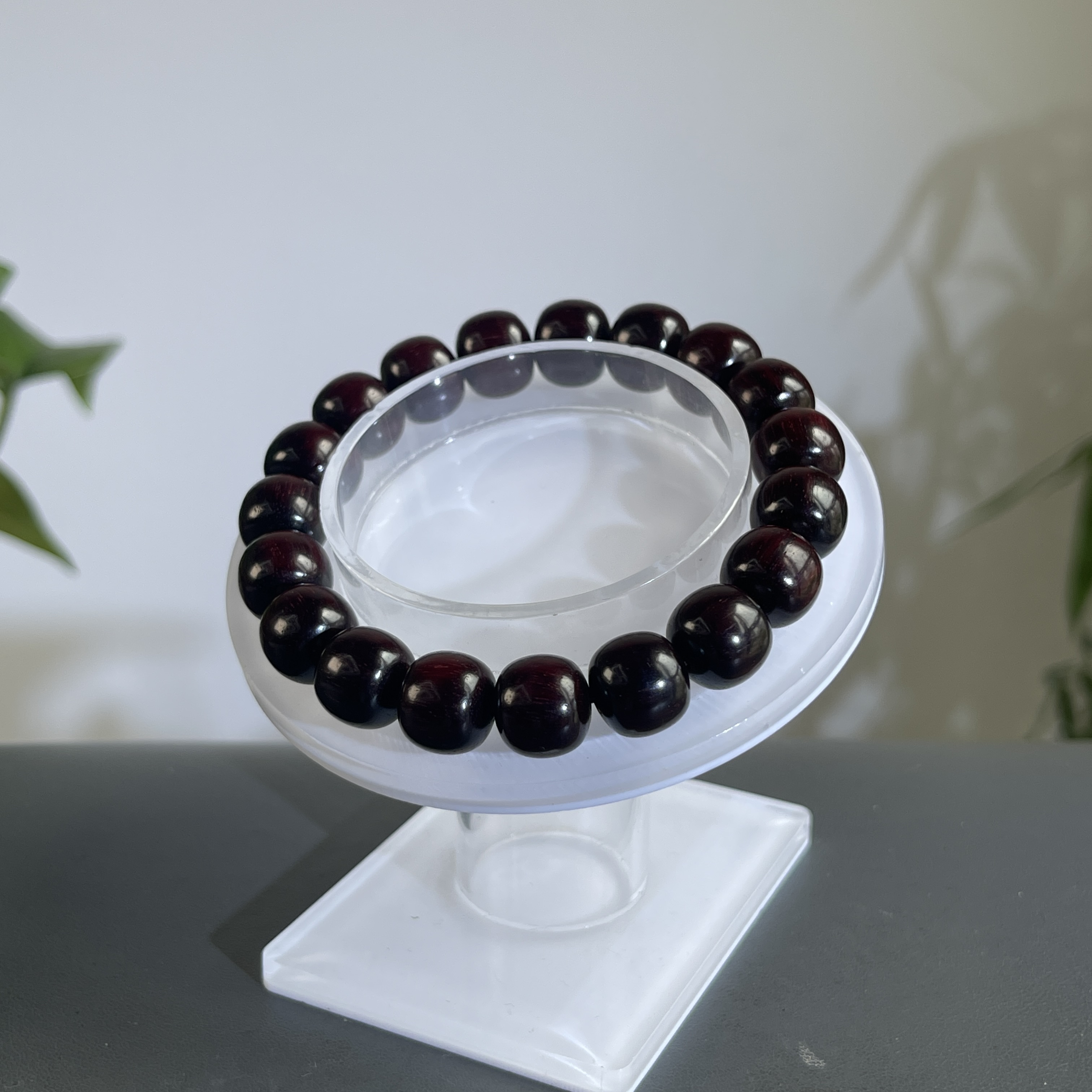 ZYCX-218 小叶紫檀手串  约：19颗*11*10mm