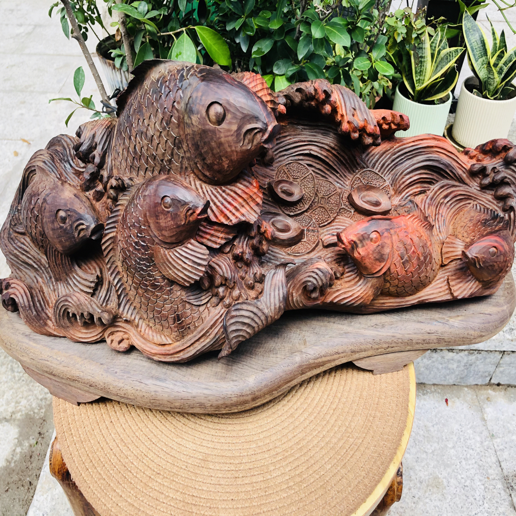 老挝大红酸枝交趾黄檀年年有余