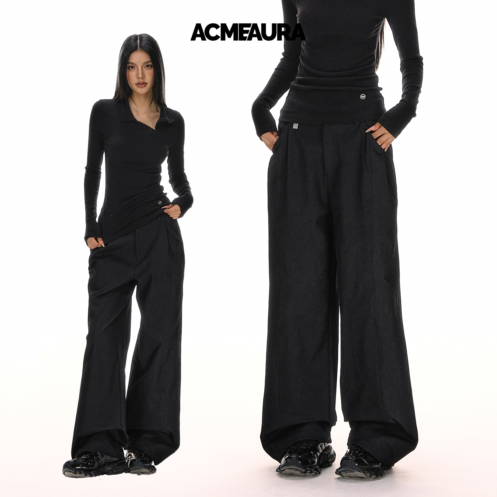 ACMEUARA 2025新款PRO3系列明线分割直筒休闲裤