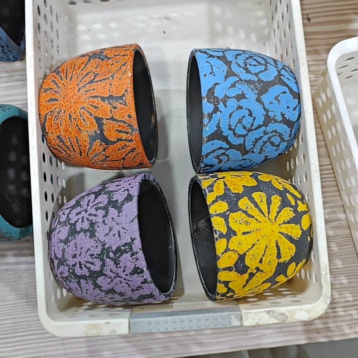 红陶吸水透气的白陶花盆凑满12发货