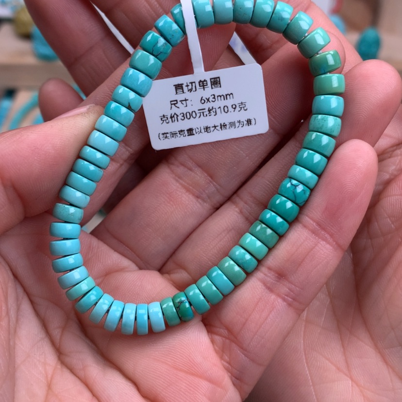 【闪购商品】绿松石福利直切手串6mm未镶嵌