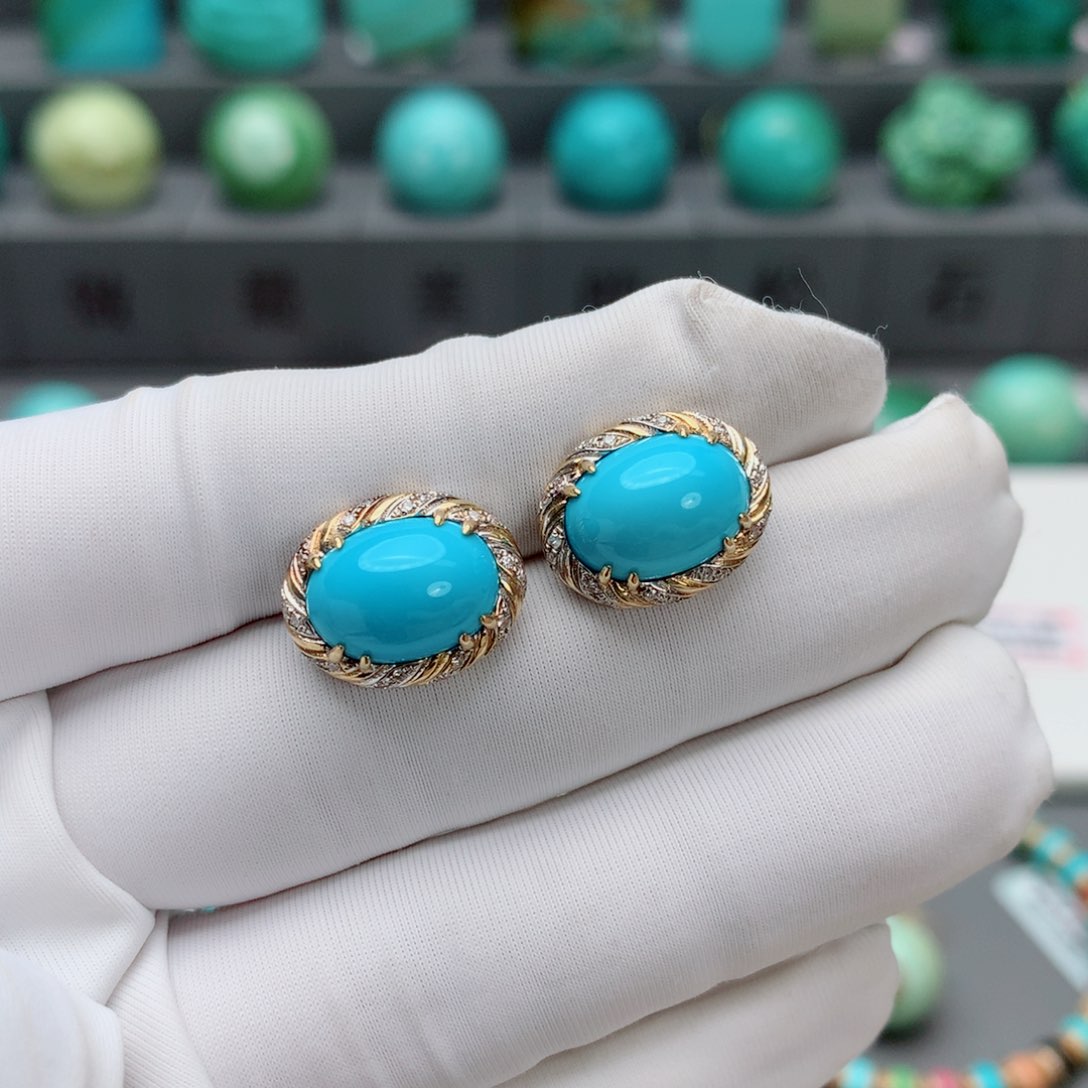 绿松石其他18K金镶嵌