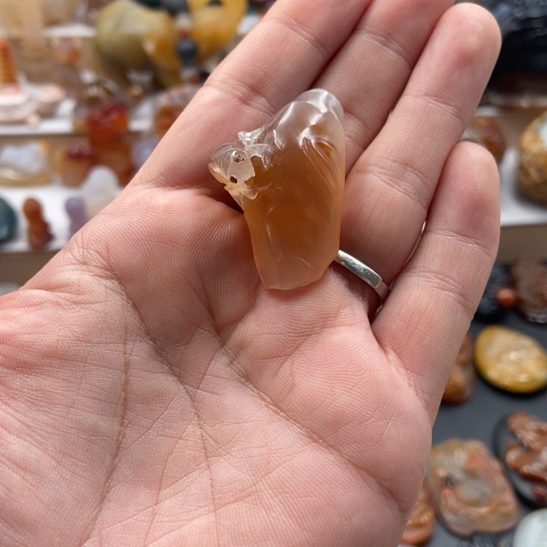 孤***翁玛瑙/玉髓未镶嵌挂件