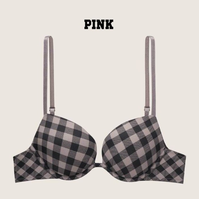 【维密PINK超聚文胸】光面无痕3/4罩杯小胸内衣不空杯舒适