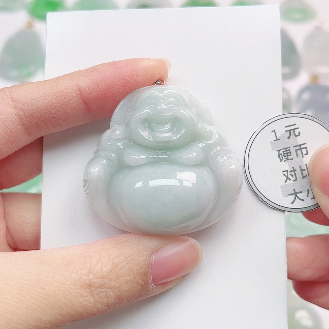 翡翠银S925镶嵌挂件