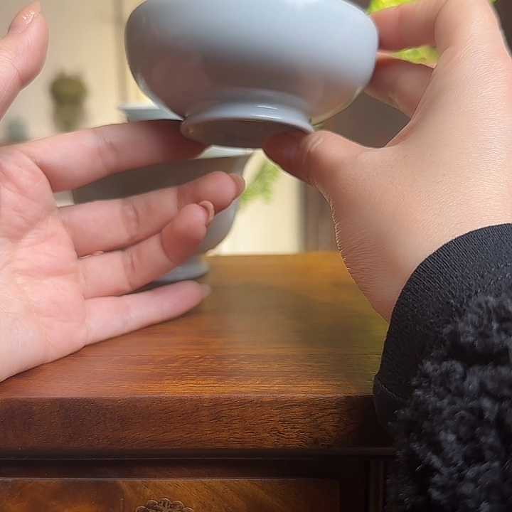 陶摆件原矿主人杯月白容量80