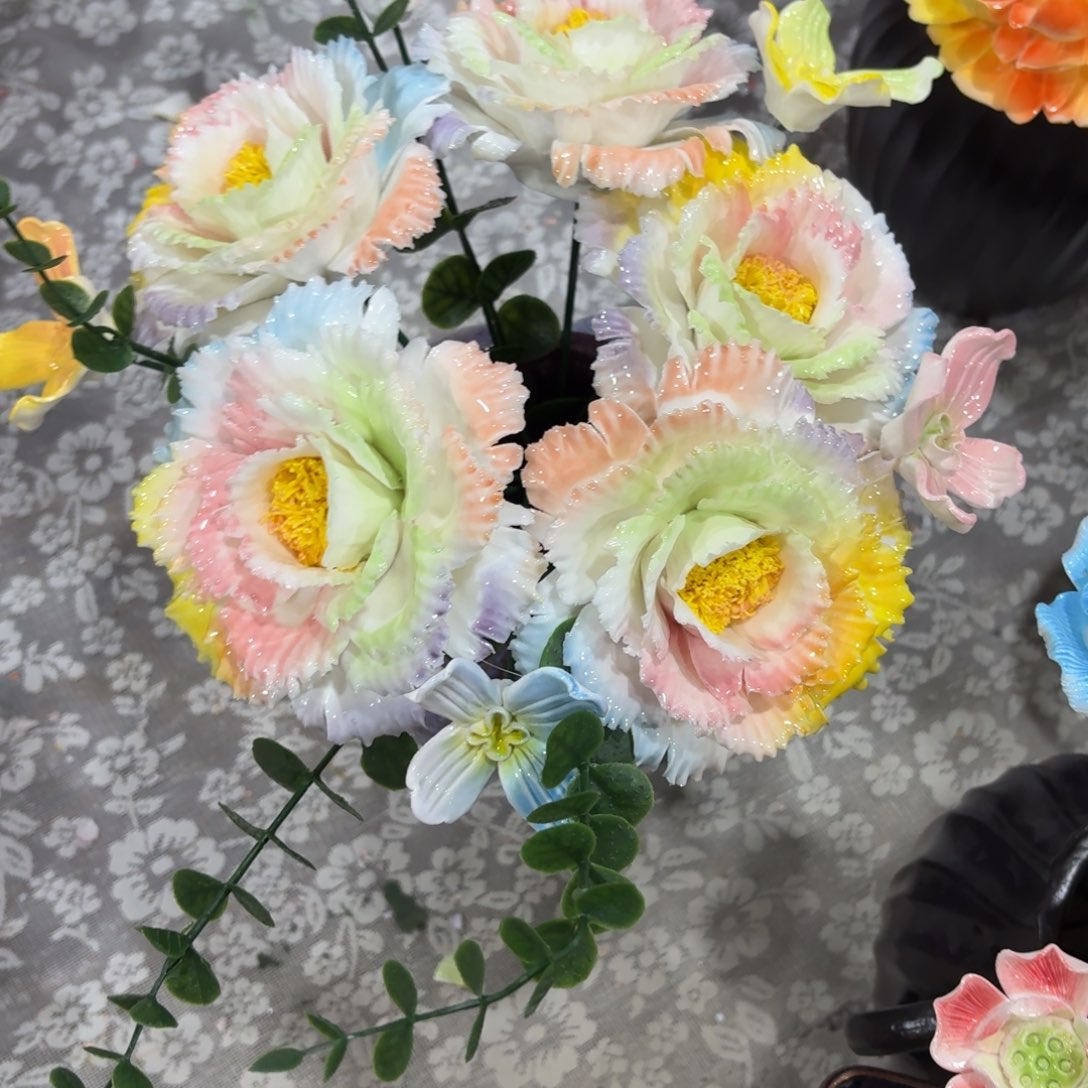 陶瓷花，20元发货，退款拉黑，1492