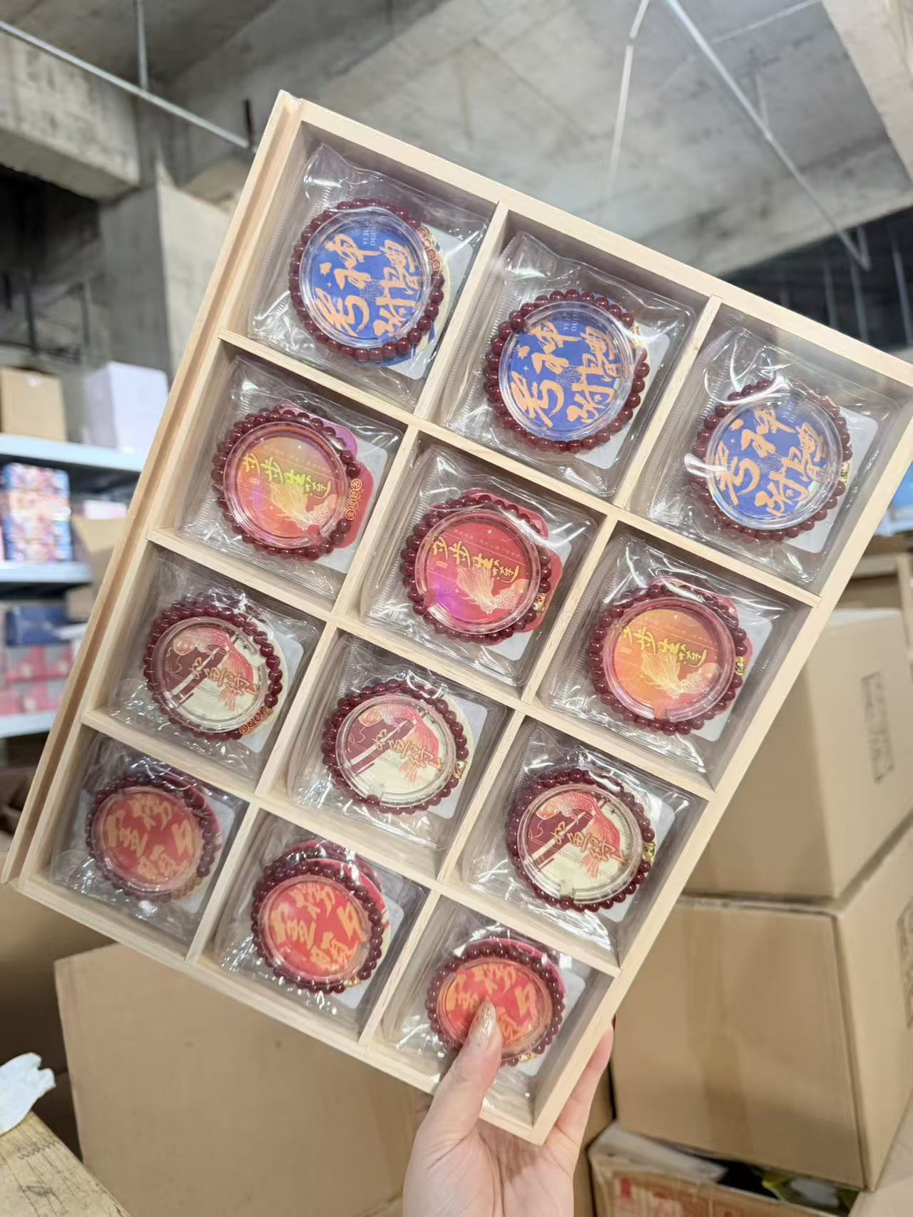 合金树脂手链 金榜题名红珠手链056
