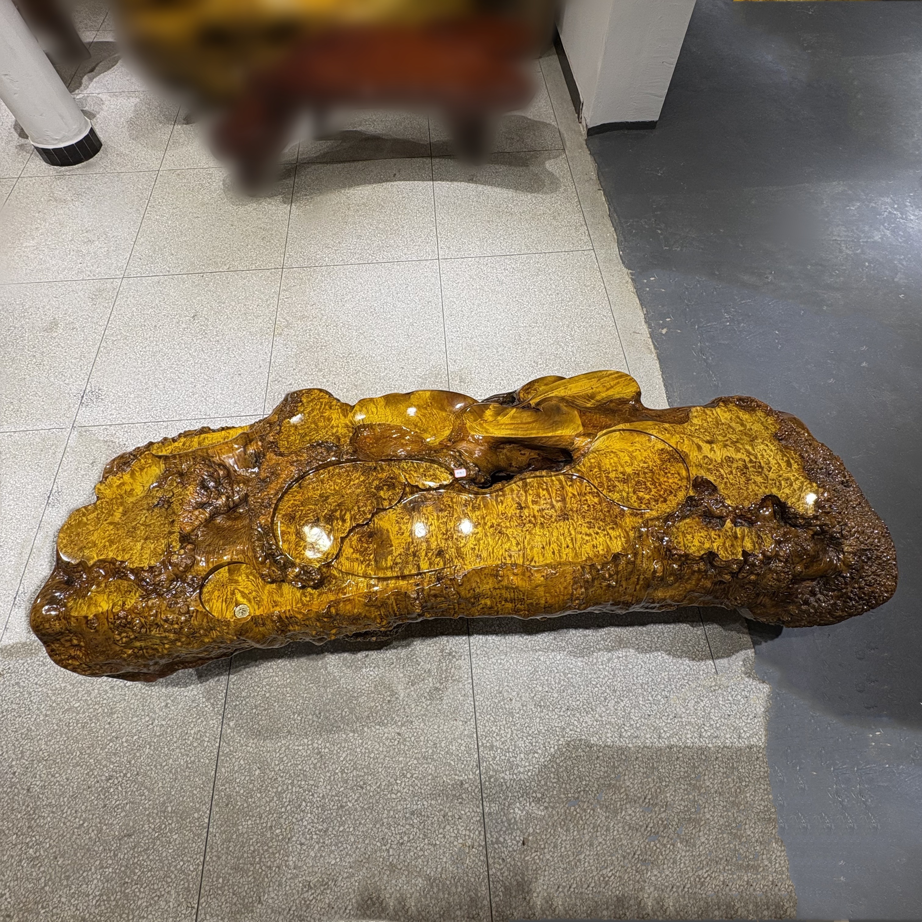280-103-77 爆瘤 缅甸黄金樟根雕实木茶桌 黄金樟茶台 茶海 茶几