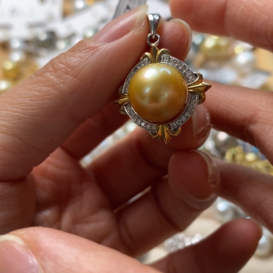 海水珍珠颈饰银S925镶嵌