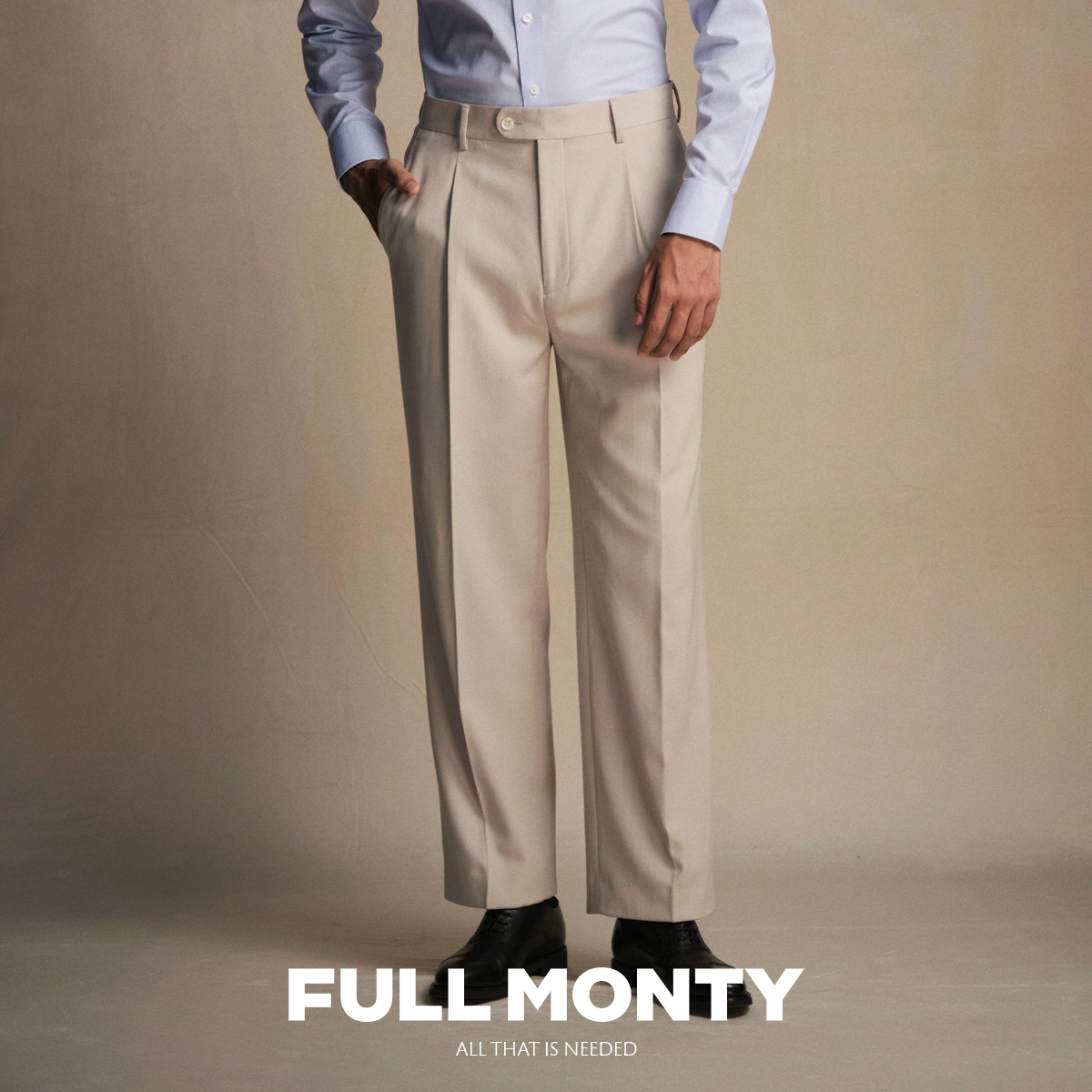 【抗皱强捻羊毛可机洗】西裤商务正装男士宽松西装长裤