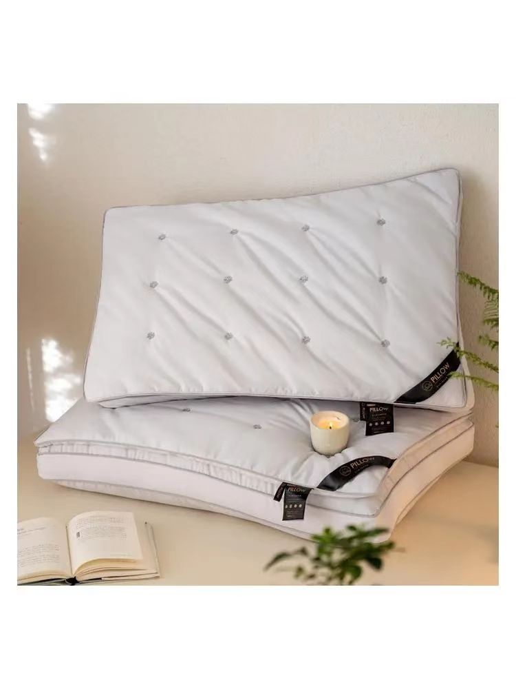 柔赛丝二合一双层羽丝绒枕四季同用家用款单人学生宿舍抱枕靠枕芯