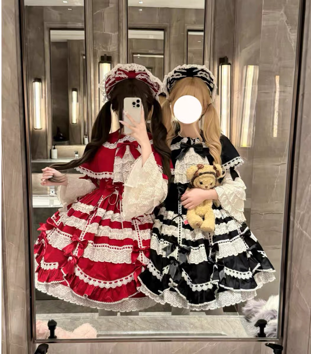 【维多利亚】现货秒发 原创正品doll感棉布姬袖洋娃娃洛丽塔连衣裙