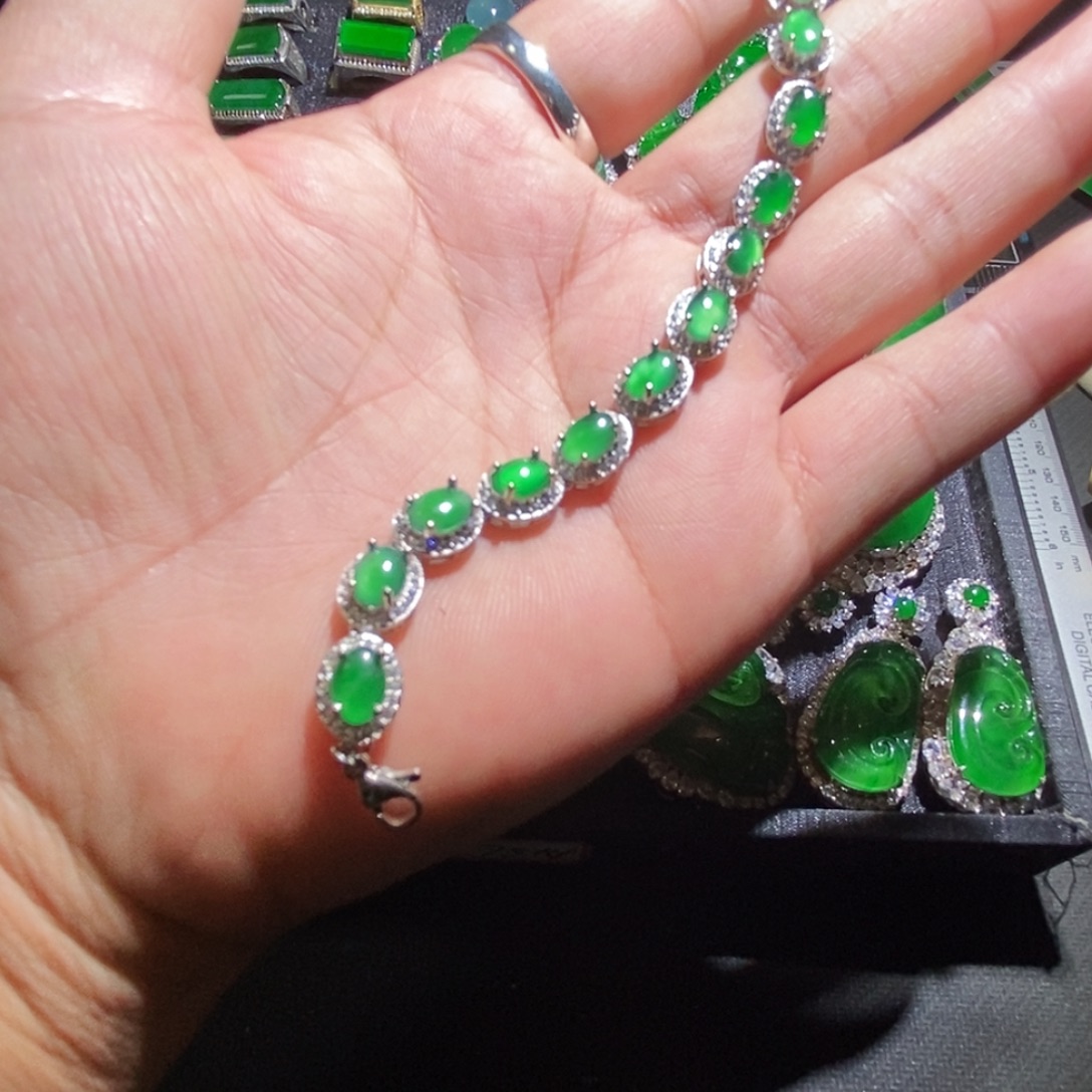 翡翠未镶嵌手链A货翡翠26