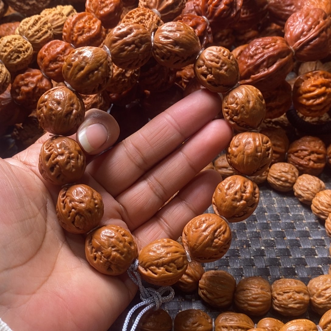 两***空吊坠文玩核桃龙鳞纹