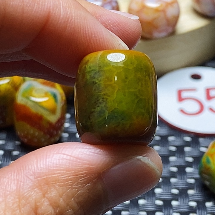 百***草玛瑙/玉髓未镶嵌颈饰