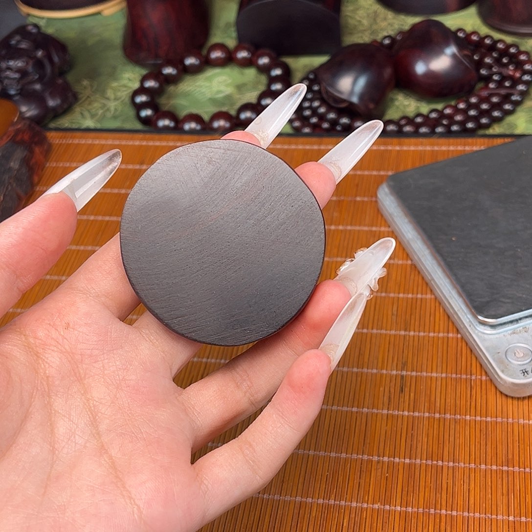 檀香紫檀（小叶紫檀）杯垫，吊坠，手把牌