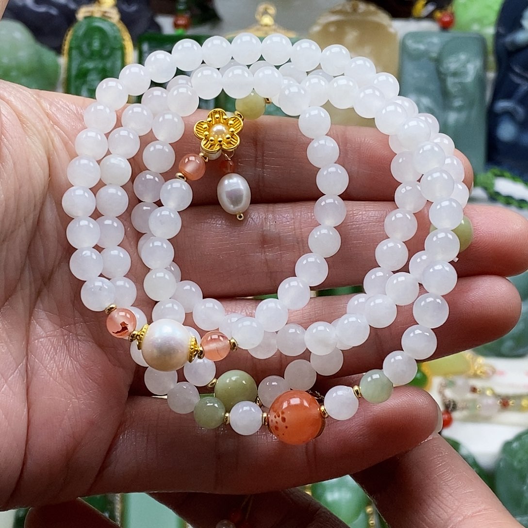 和田玉颈饰卡6未镶嵌