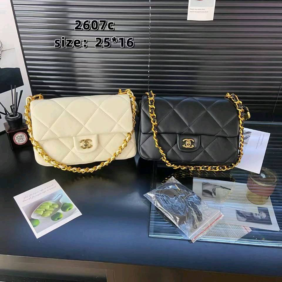 车缝线2607腋下包链子菱格链条包单肩斜挎包小香风锁扣