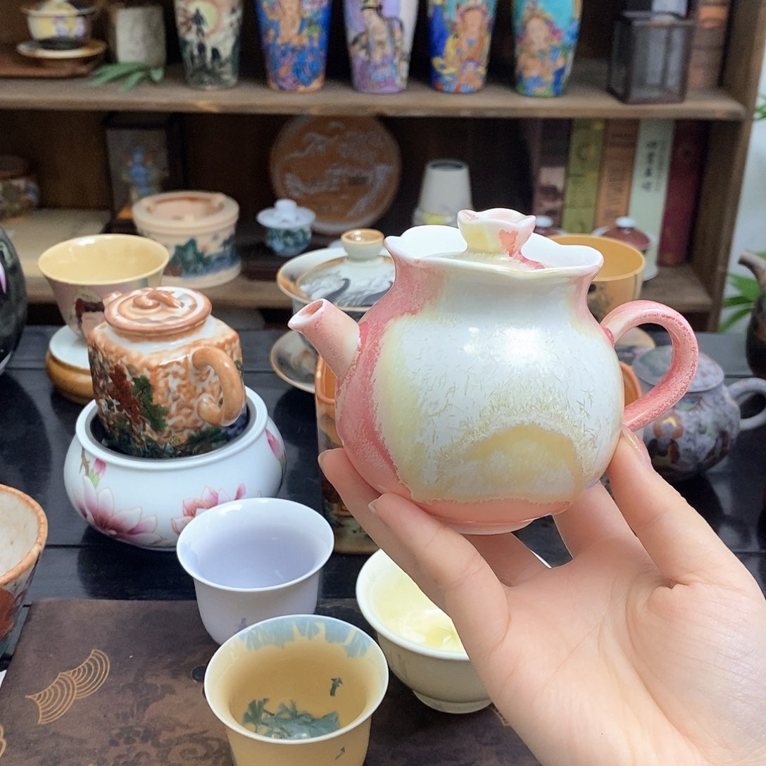 素胎壶景德镇手工手绘制作