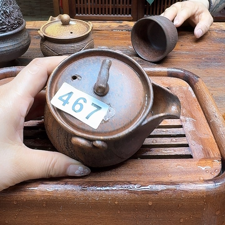 纯手工制作粗陶茶具