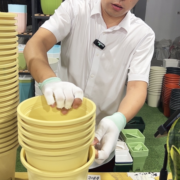 瑕疵圆形控根口18高18黄色无托6只