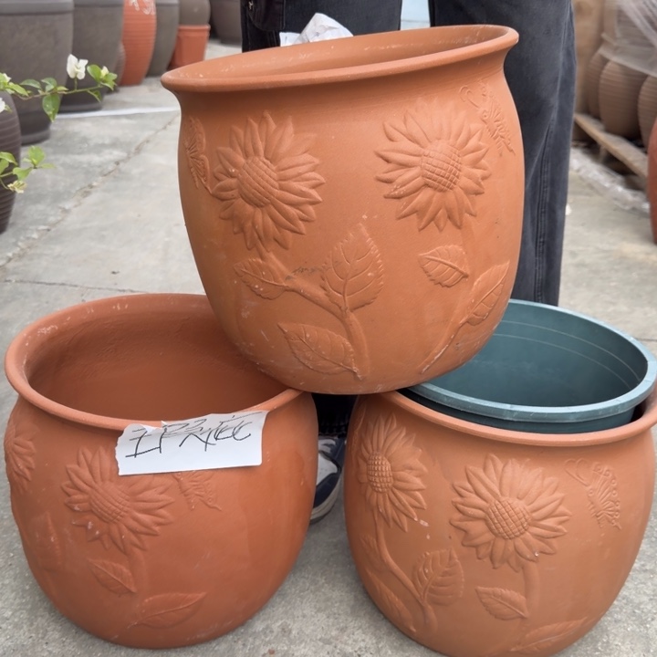 花盆紫砂口30高26宜兴紫砂瑕疵粗糙花泥