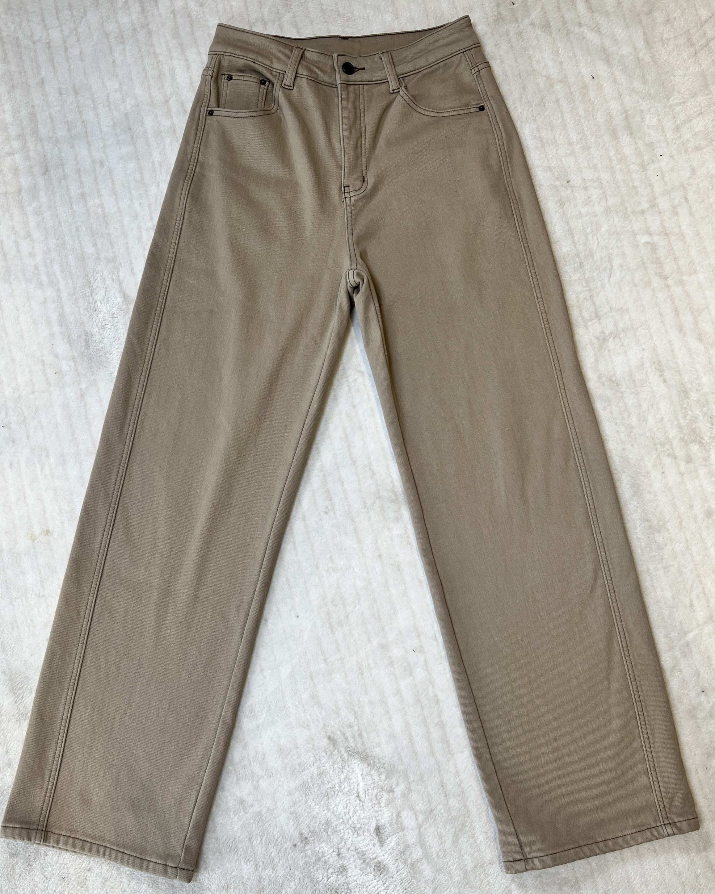 小众设计环保石磨水洗显瘦直筒牛仔裤秋冬潮款四面弹